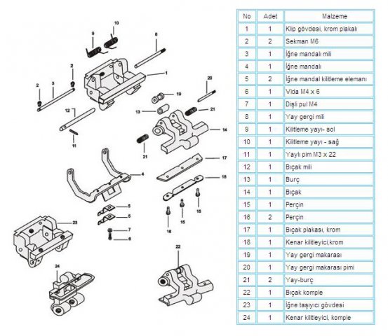 TEXTIMA Machinery - Technical Drawings of Spare Parts